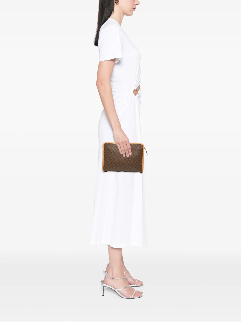 Celine Pre-Owned 2013 Macadam Coated Canvas clutch bag | Pre-Owned | Image 2