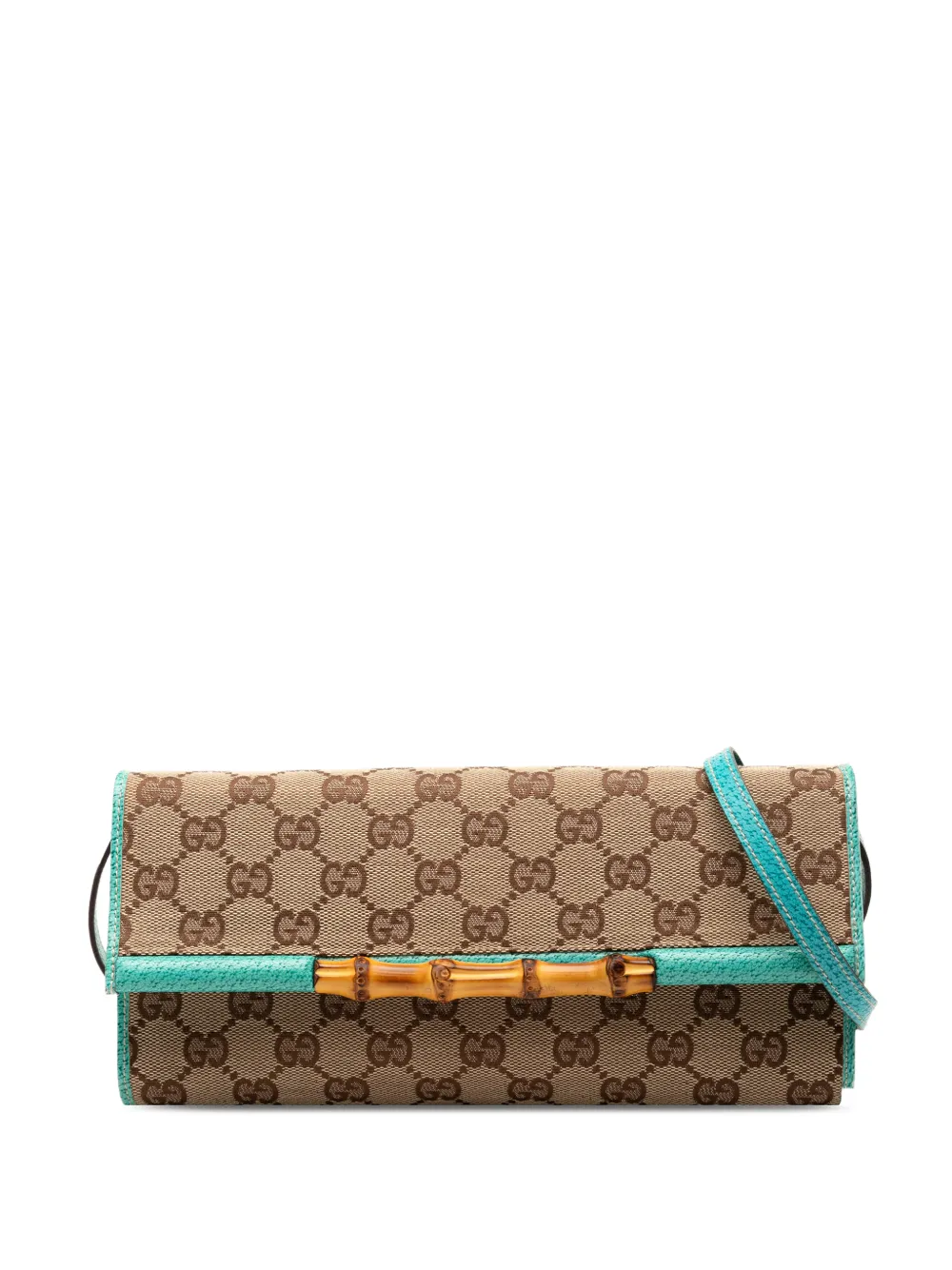 Gucci Pre-Owned 2000-2015 GG Canvas Bamboo Bar crossbody bag - Blu