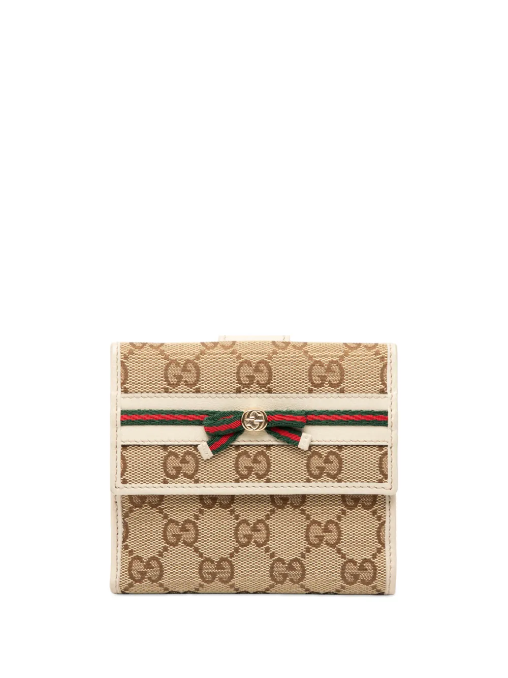 Pre-owned Gucci 2000-2015 Gg Canvas Princy Compact Wallet Small Wallets In Brown