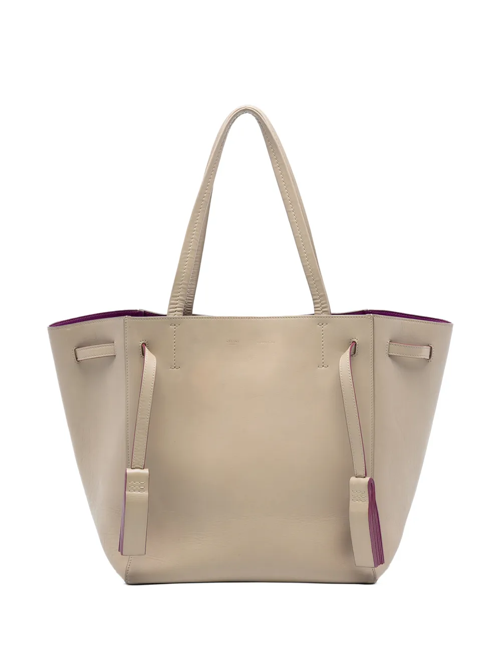 Celine Pre-Owned 2016 Small Leather Phantom Cabas tote bag - Marrone