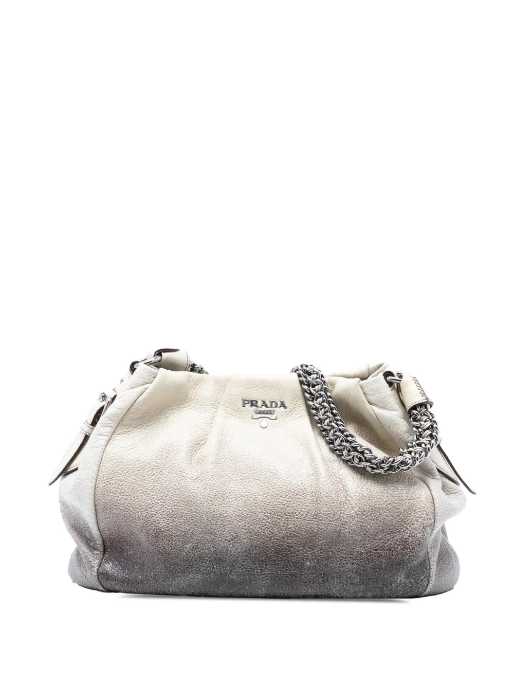 Prada Pre-Owned 2000-2025 Cervo Ombre Antik Chain shoulder bag - Bianco