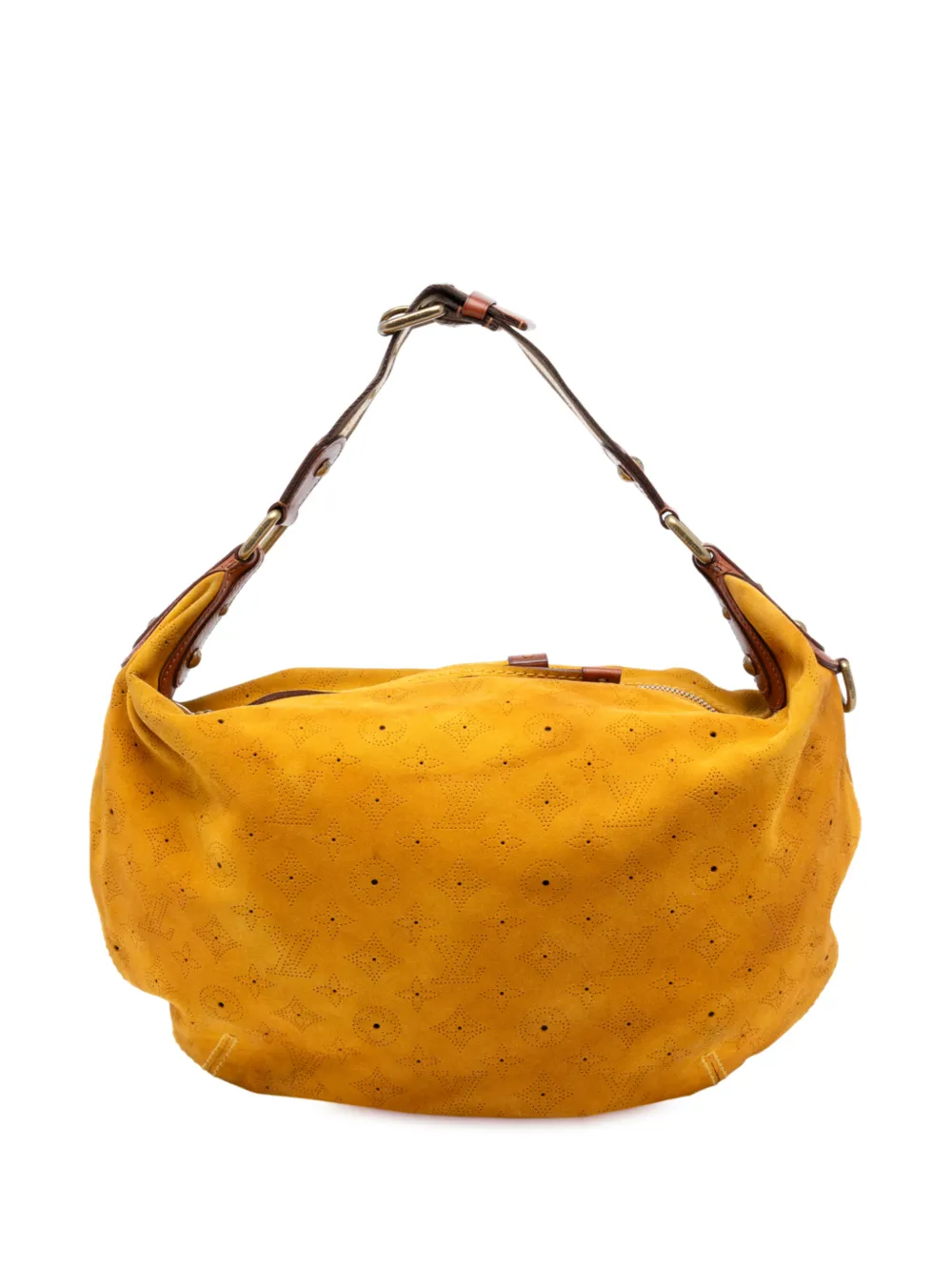Louis Vuitton Pre-Owned 2005 Monogram Suede Onatah GM hobo bag - Giallo