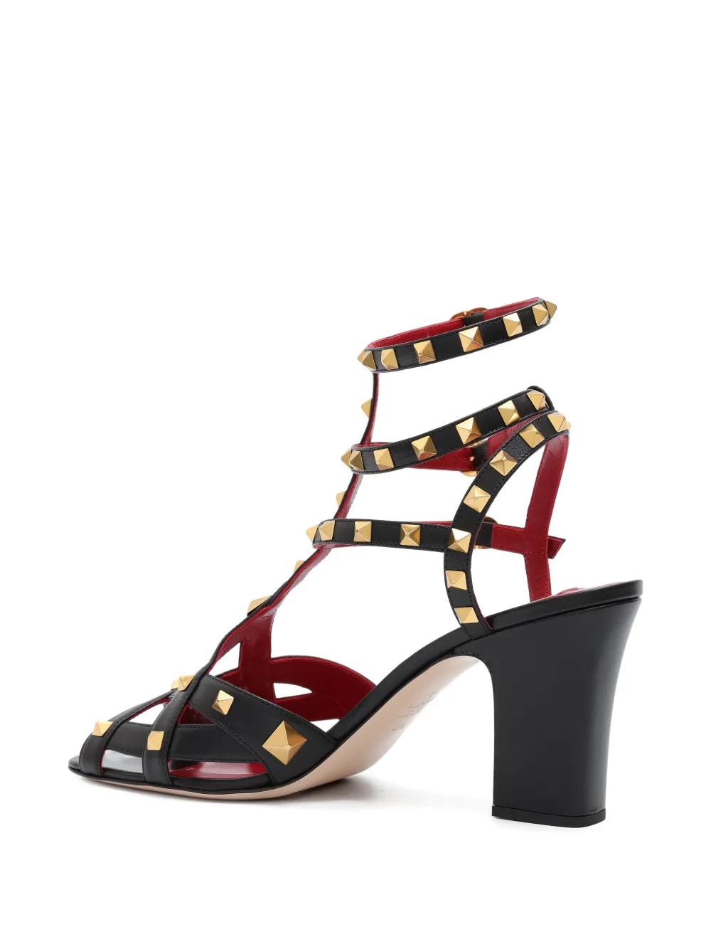 Valentino Garavani Pyramid sandalen met studs Zwart
