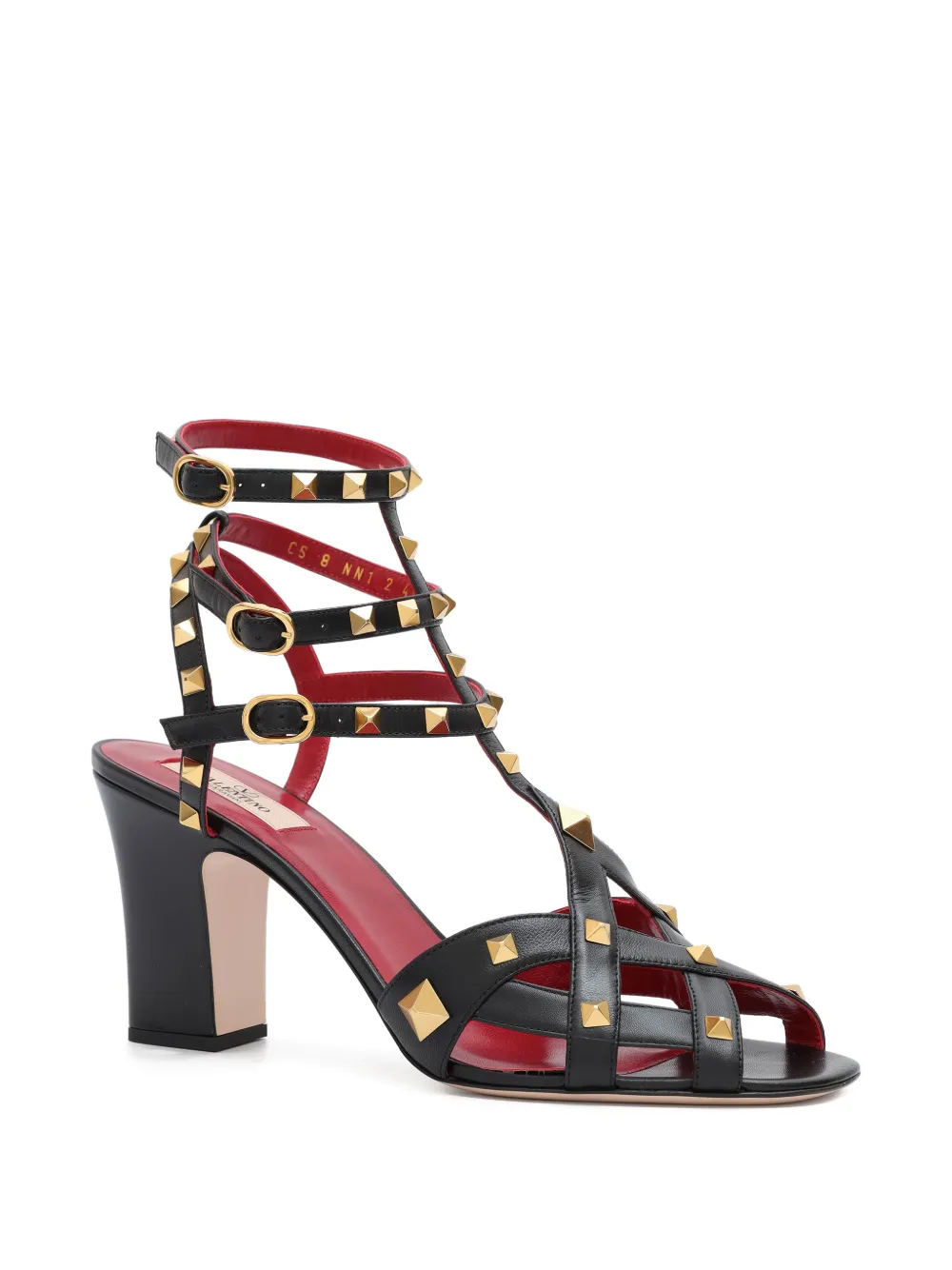 Valentino Garavani Pyramid sandalen met studs Zwart