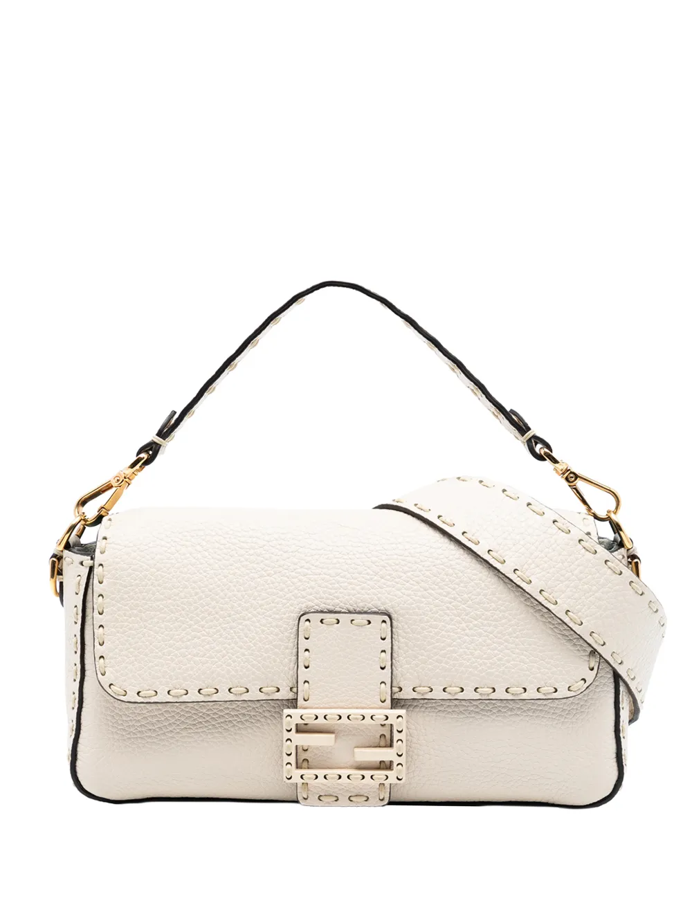 Fendi Pre-Owned 2010-2025 Medium Leather Selleria Baguette satchel - Marrone