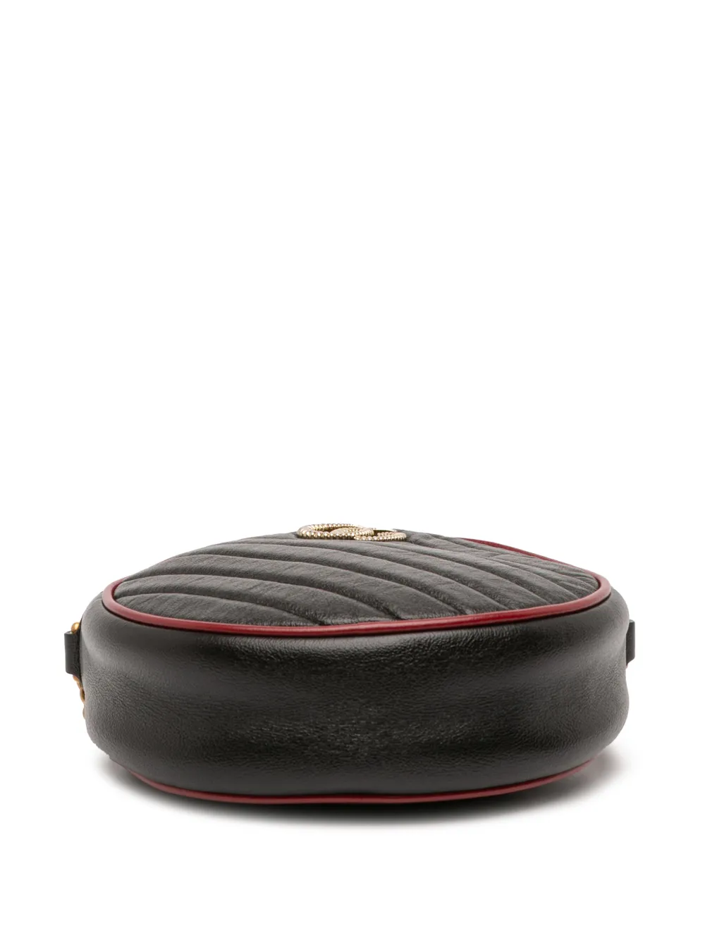 2016-2025 Mini Gg Marmont Matelasse Leather Torchon Round Crossbody Bag
