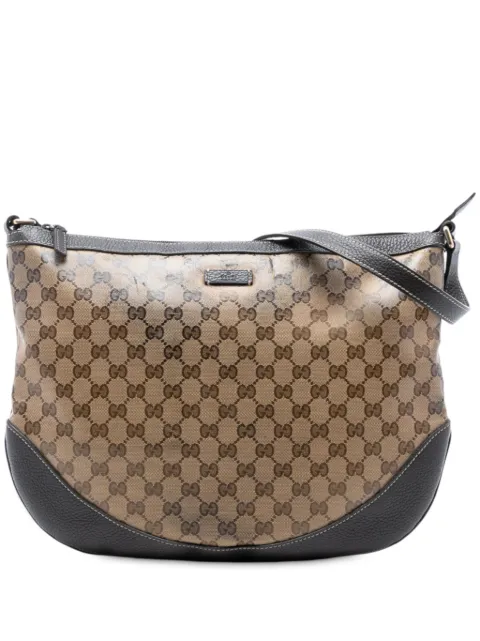 Gucci Pre-Owned Borsa a tracolla GG Crystal Half Moon grande 2016-2025