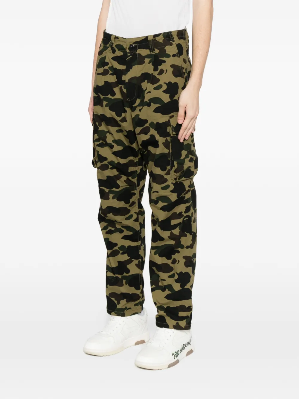  A Bathing Ape® Camouflage-print Trousers - Green 