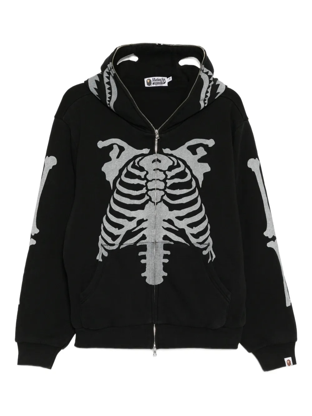 A BATHING APE® Skeleton Shark hoodie - Nero