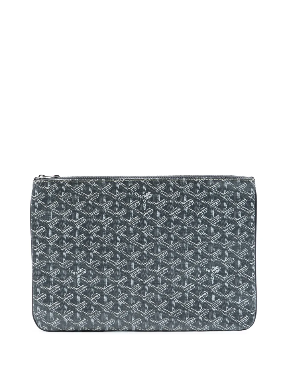 Goyard Pre-Owned Clutch Senat MM in tela Goyardine 2017 - Grigio