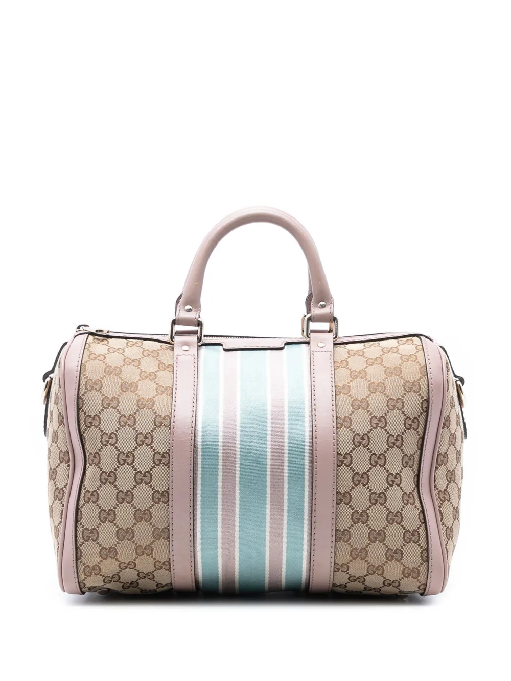Gucci Pre-Owned 2016-2025 Medium GG Canvas Web Joy Boston Bag satchel - Marrone