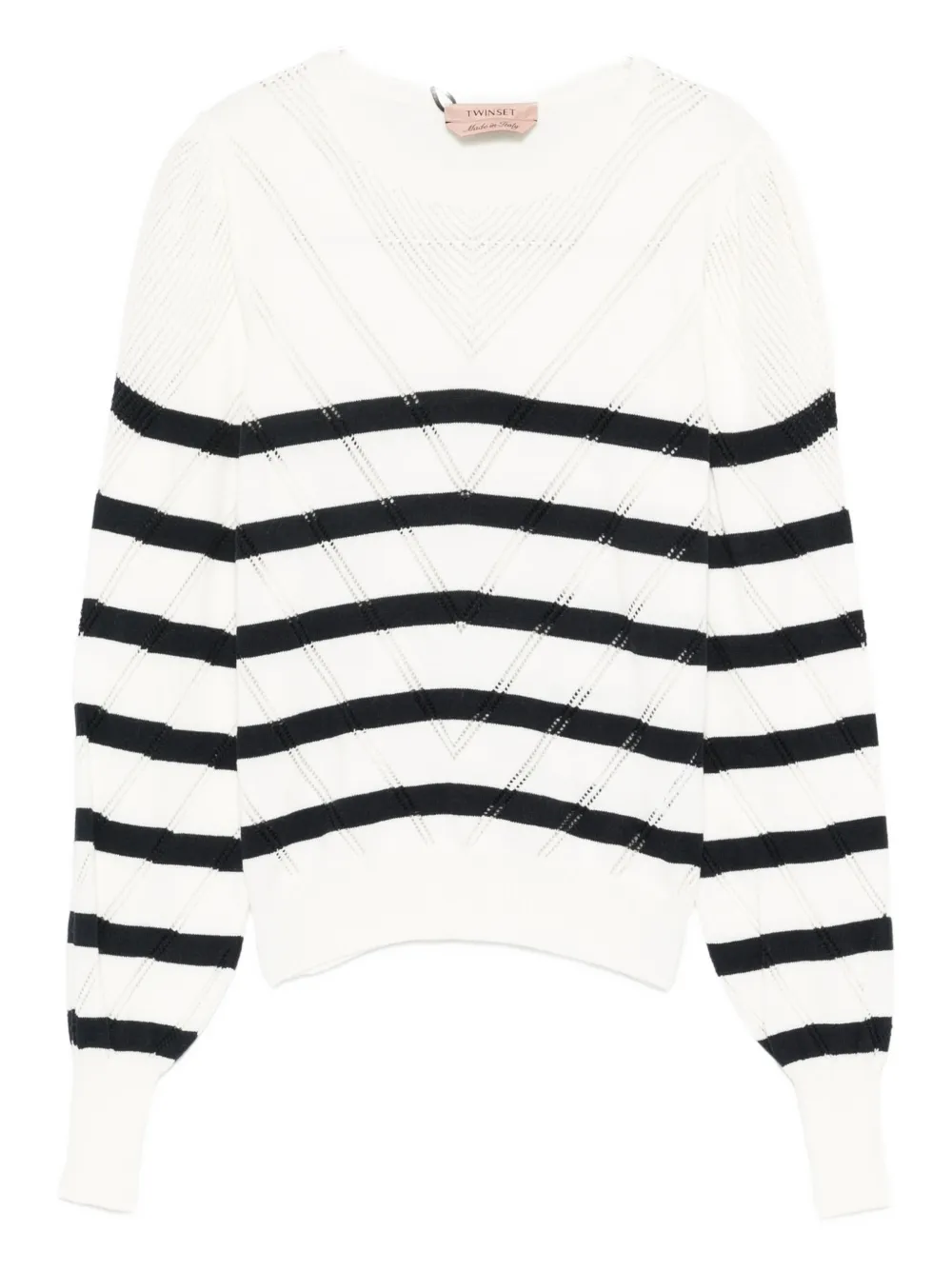 TWINSET striped sweater - Bianco