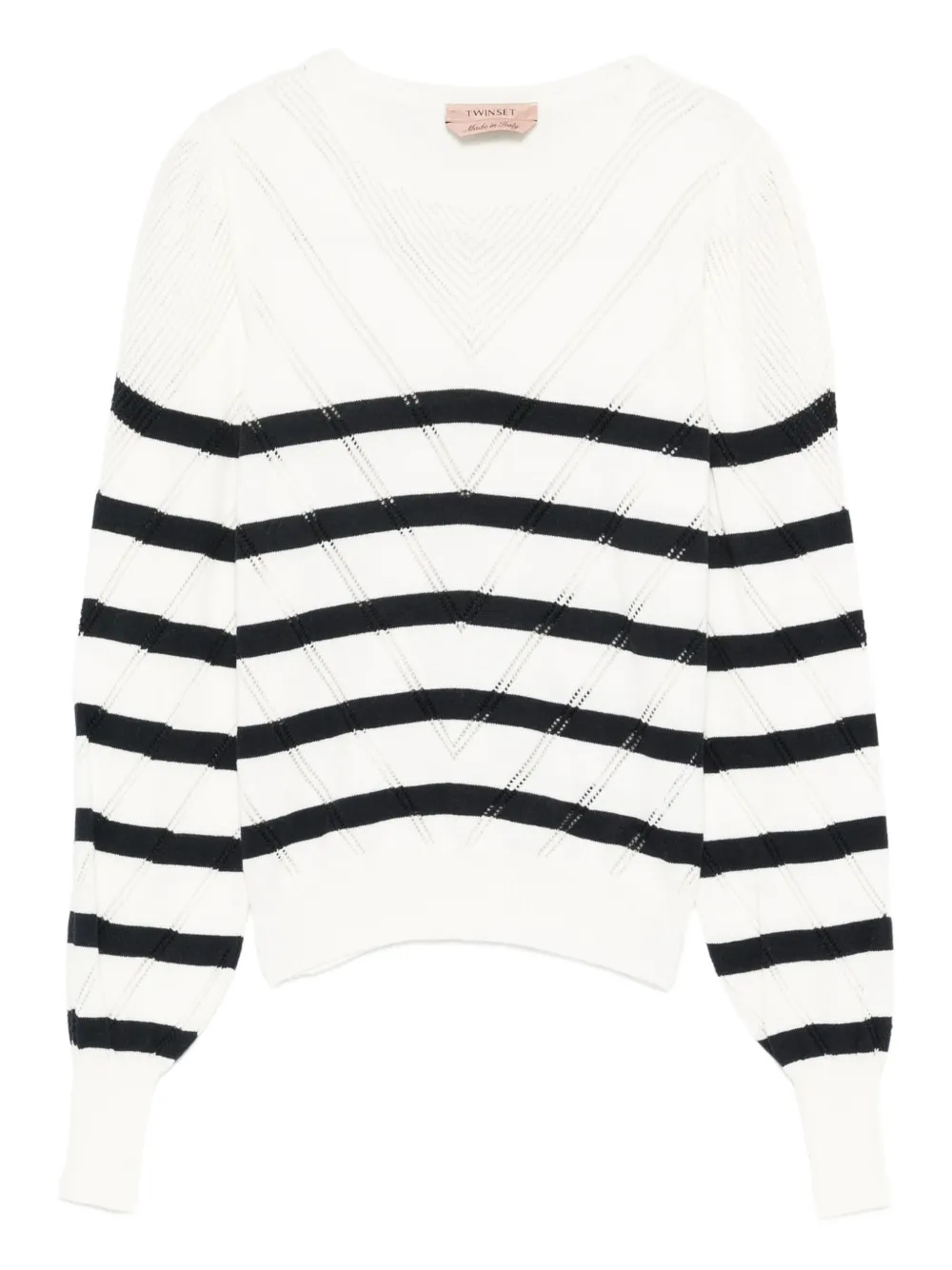 TWINSET striped sweater - Bianco