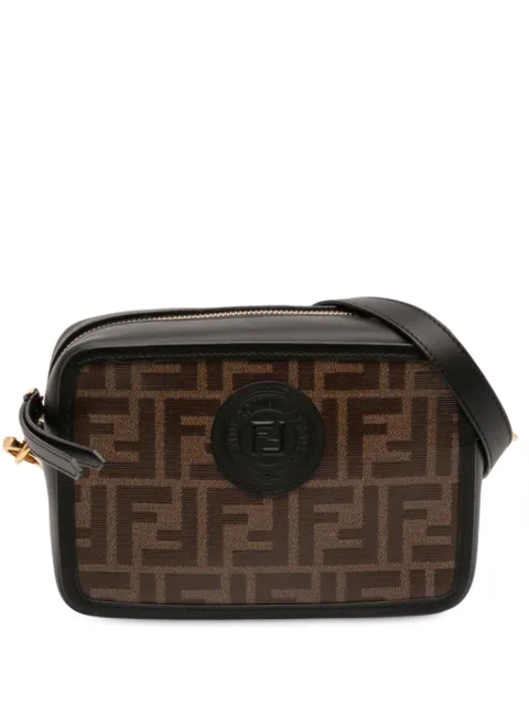 Fendi Pre-Owned 2010-2025 Glazed Fabric Vitello Century FF 1974 Camera Bag crossbody bag