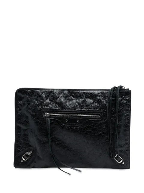 Balenciaga Pre-Owned 2016 Lambskin Motocross Classic Zip Around Flat clutch bag