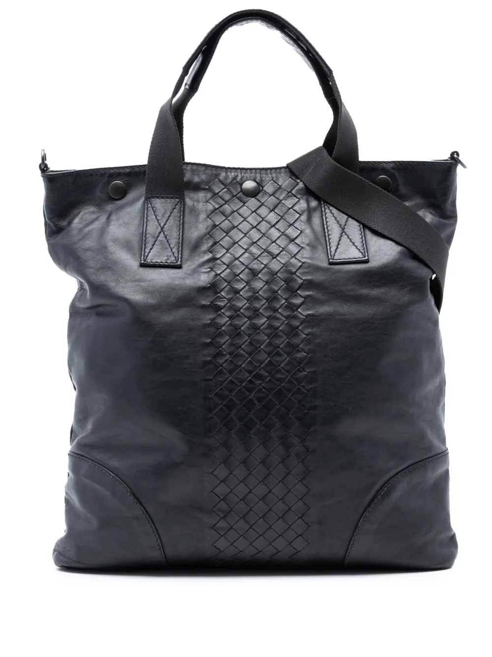 Bottega Veneta Pre-Owned 2012-2025 Intrecciato Trimmed Nappa Convertible Tote satchel - Black
