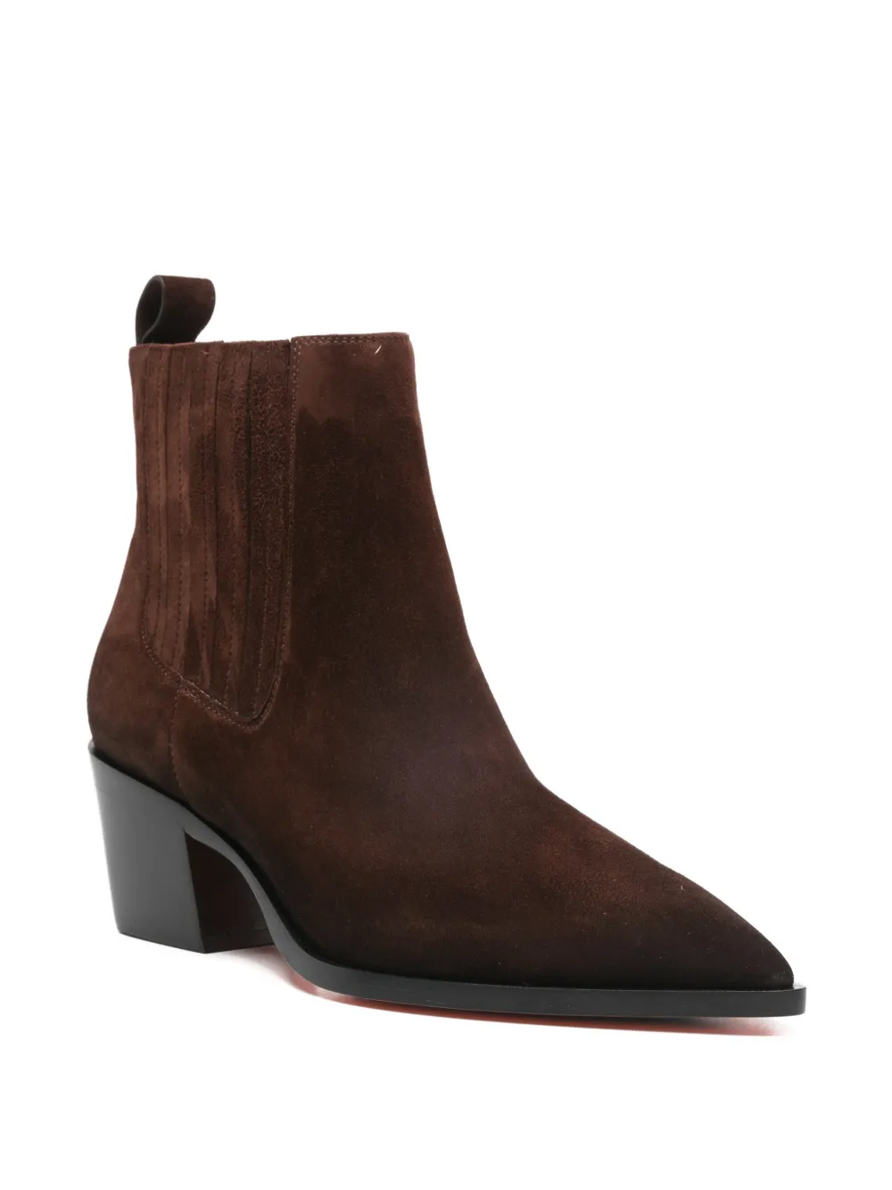 Santoni Suède laarzen met puntige neus Bruin