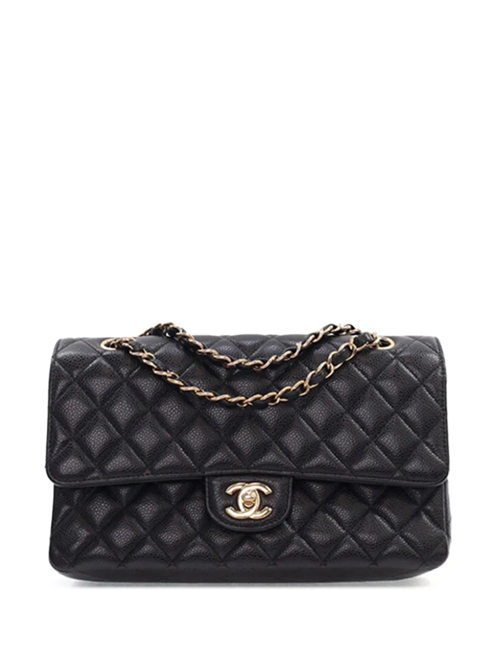CHANEL Pre-Owned 2016-2017 Medium Classic Caviar Double Flap shoulder bag - Nero