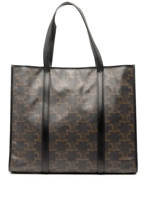 Celine Pre-Owned 2022 XL Triomphe Coated Canvas Cabas tote bag