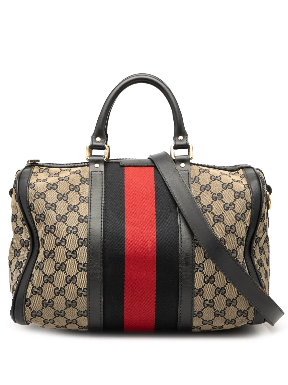 Gucci Pre-Owned 2000-2015 Medium GG Canvas Web Joy Boston Bag satchel - Marrone