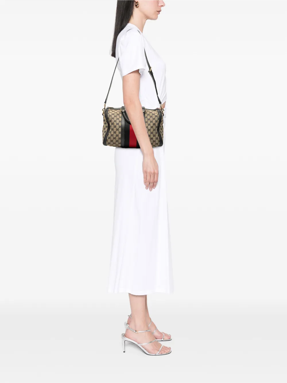 Gucci Pre-Owned 2000-2015 Medium GG Canvas Web Joy Boston Bag satchel | Pre-Owned | Image 2