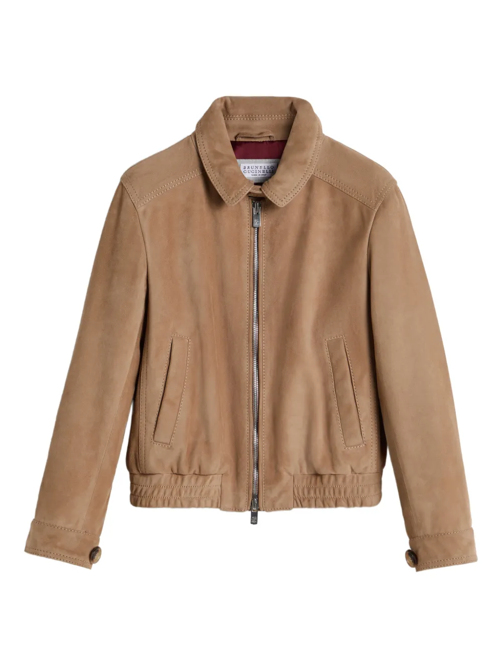 Brunello Cucinelli Kids zip-fastening jacket - Braun