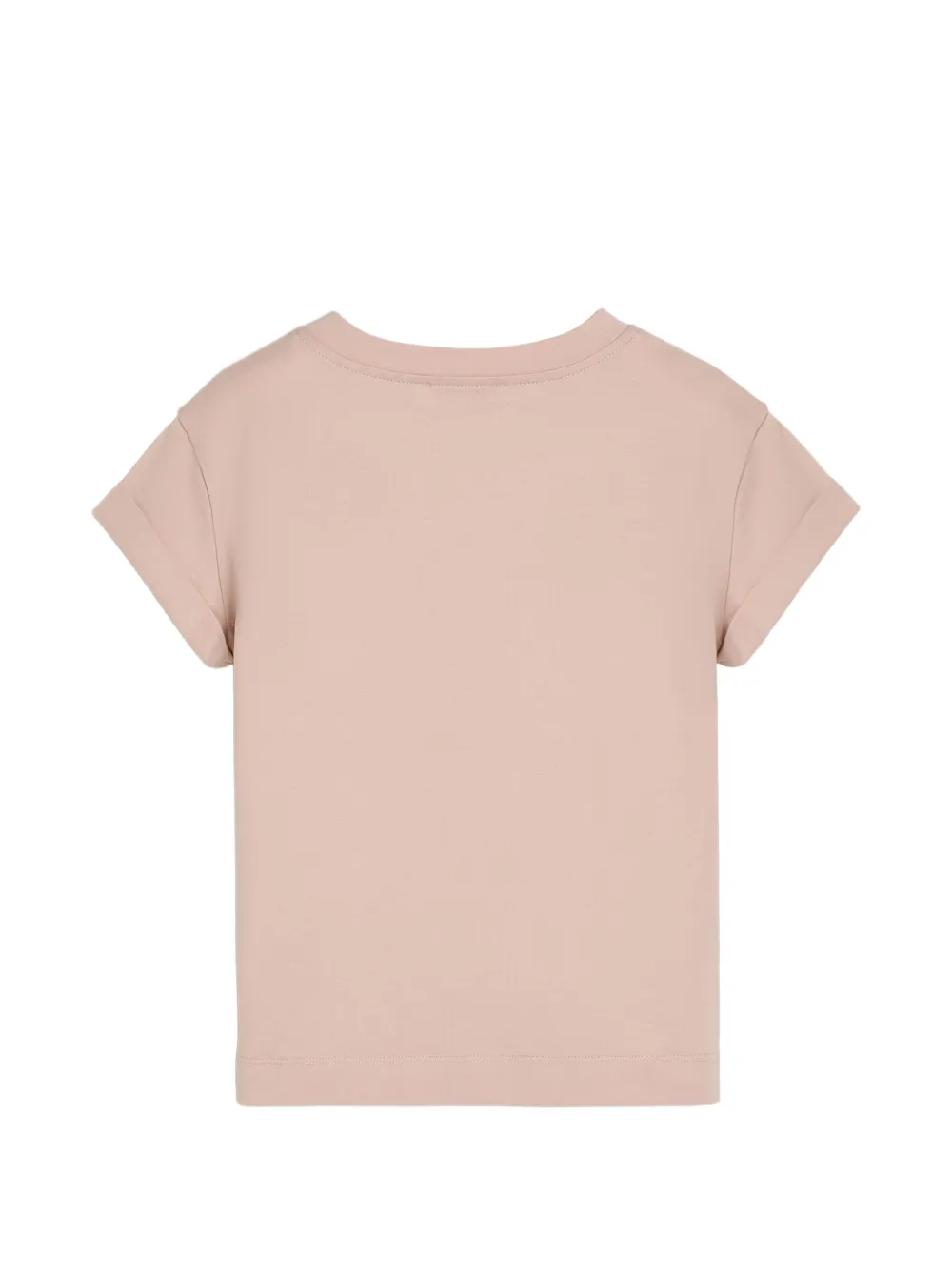 Brunello Cucinelli Kids Katoenen jersey T-shirt met monili Roze