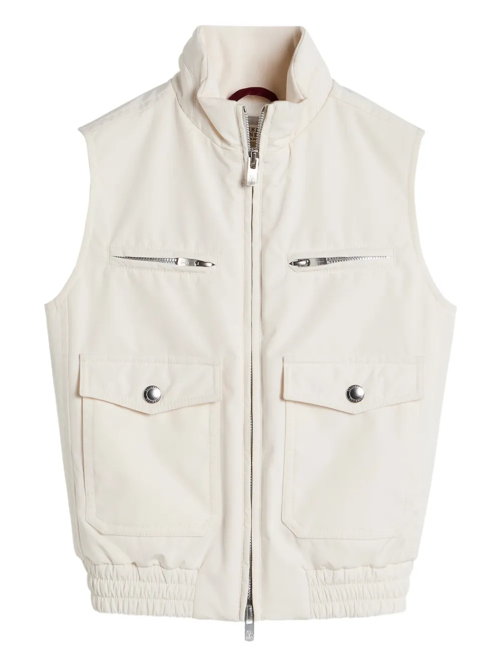 Brunello Cucinelli Kids Gilet con zip - Bianco