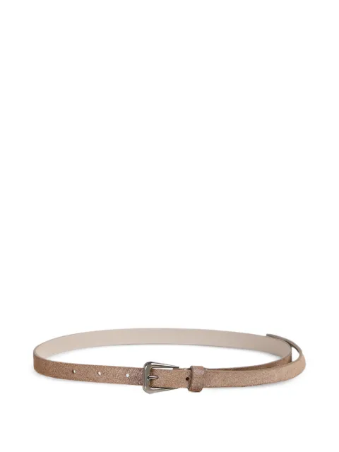 Brunello Cucinelli Kids lamé suede belt