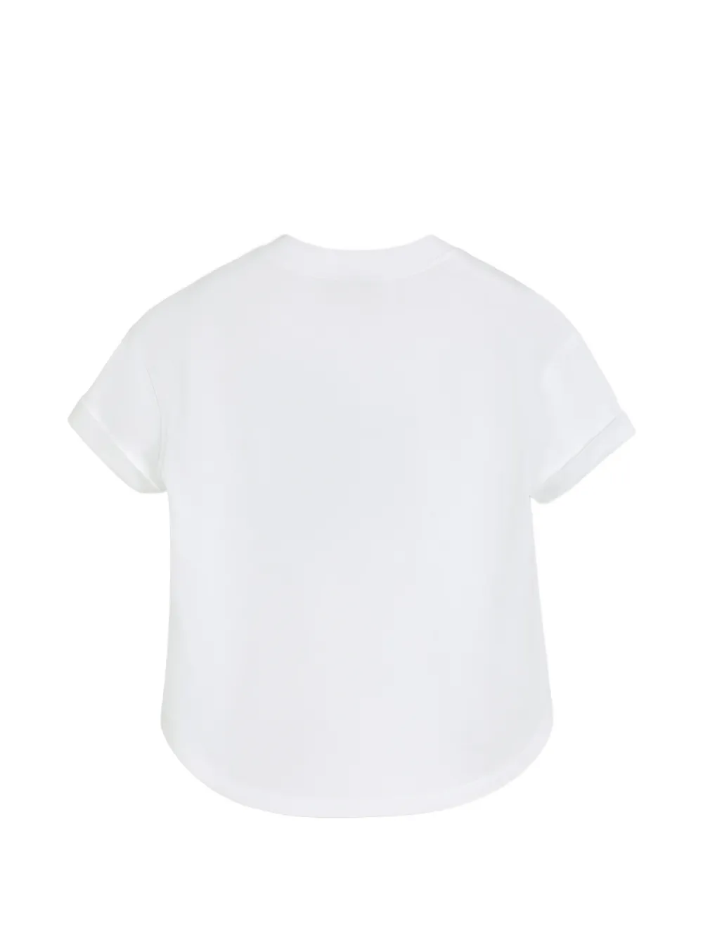 Brunello Cucinelli Kids Katoenen jersey T-shirt met print Wit