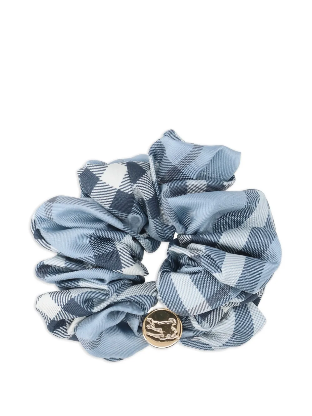 Burberry check silk scrunchie - Blau