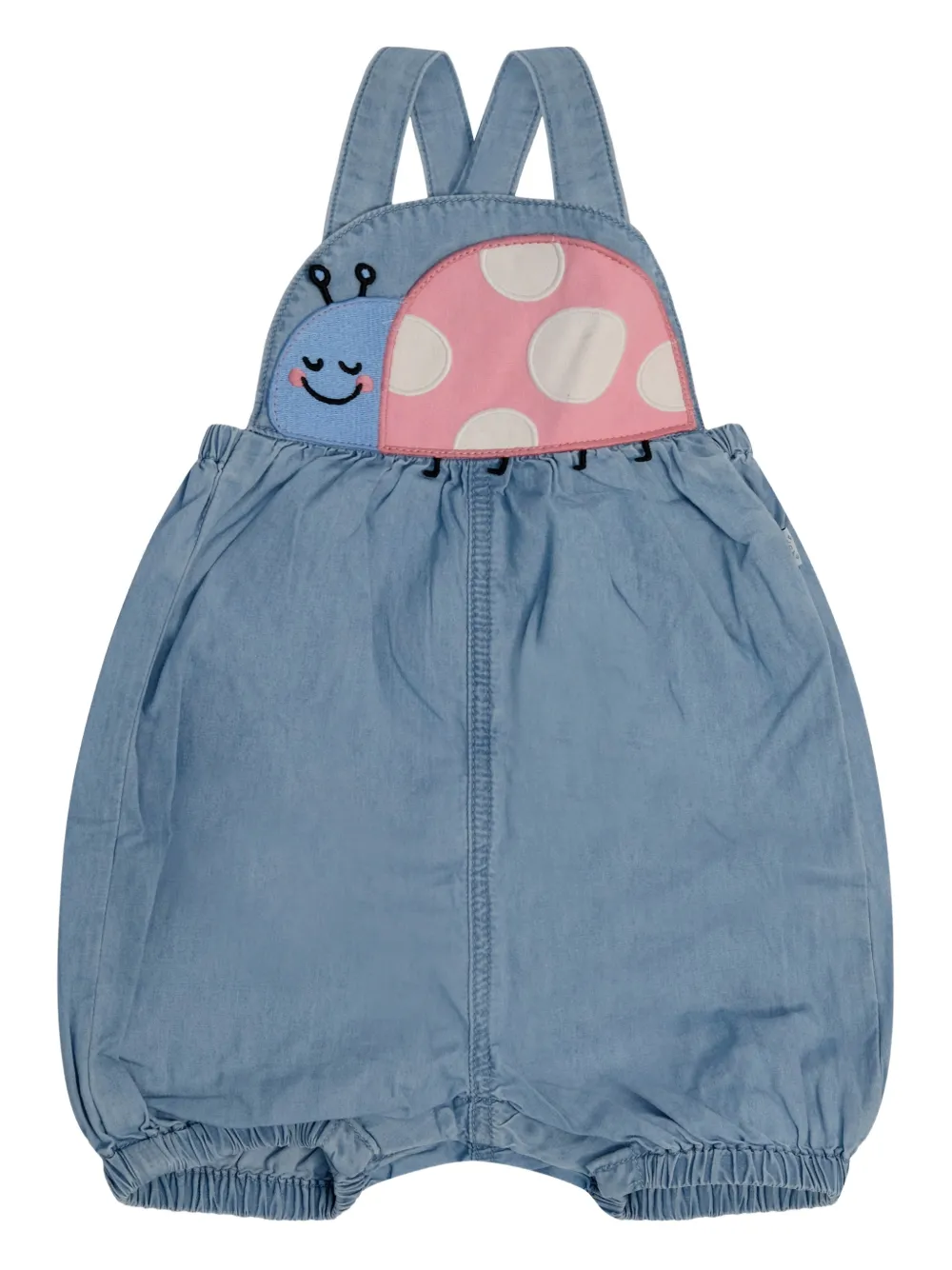 Stella McCartney Kids ladybird appliqué dungaree - Blu