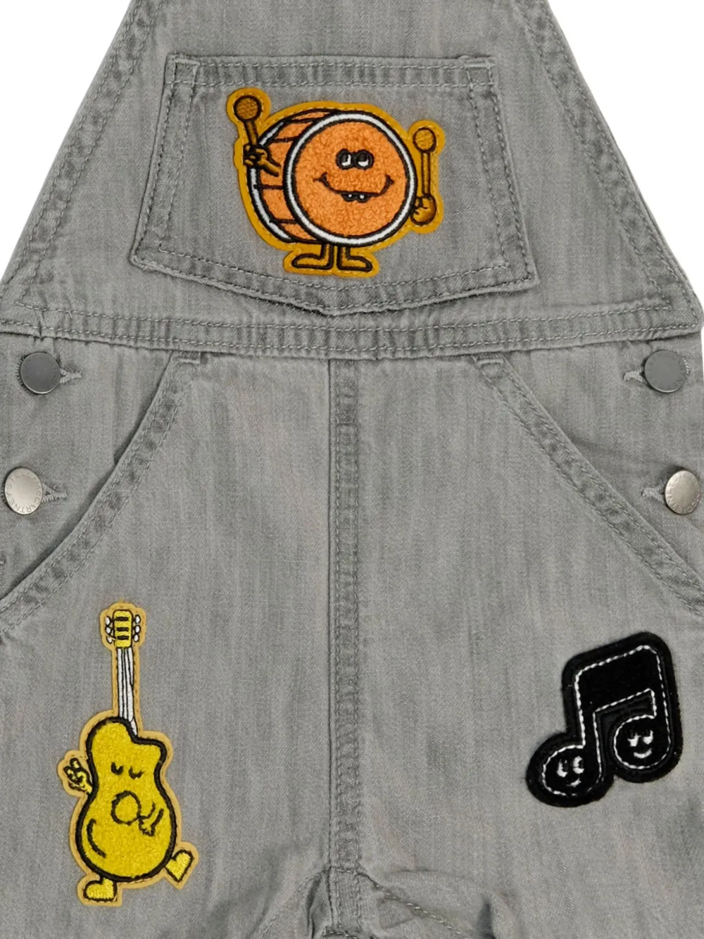 Stella McCartney Kids Tuinbroek met patches Grijs