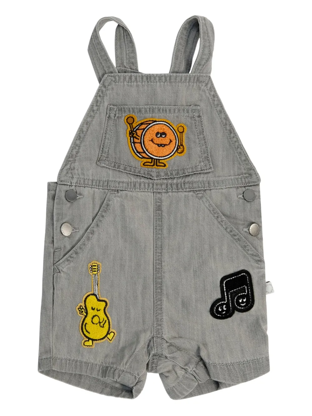 Stella McCartney Kids patches-appliqué dungarees | Grey | Image 1