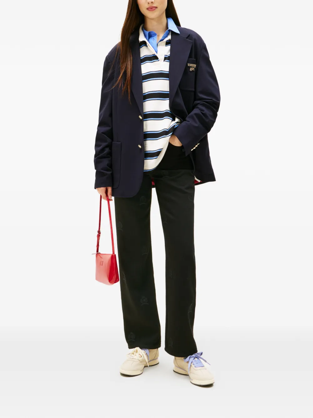 Tommy Jeans Broek met patroon - Zwart