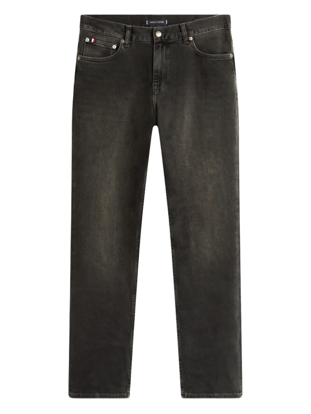 Tommy Hilfiger logo-patch slim-fit jeans - Grigio