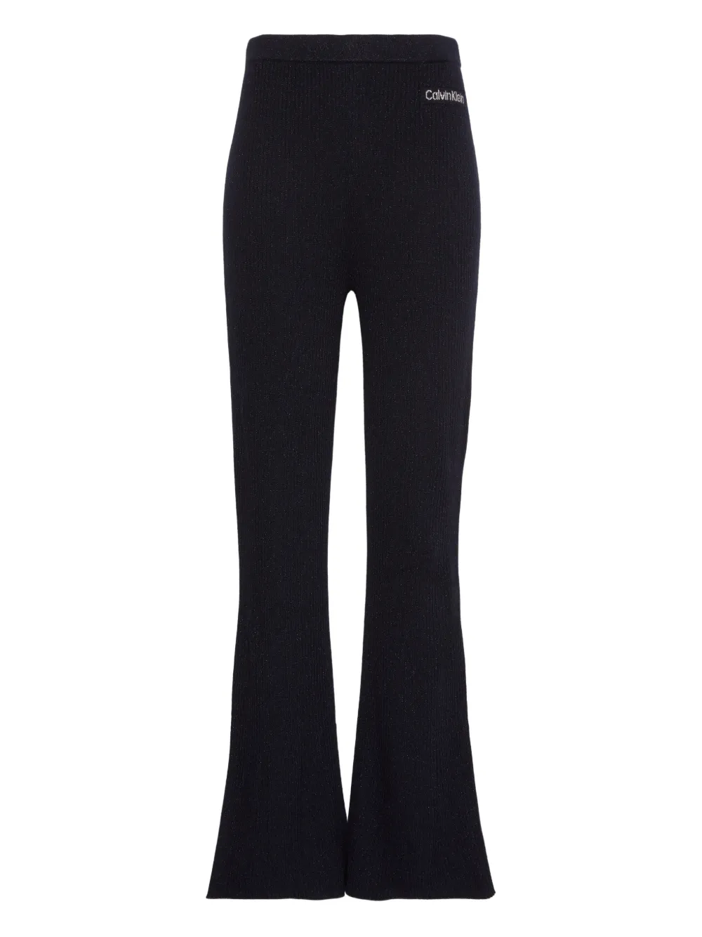 Calvin Klein elastic-waistband flared trousers | Black | Image 1