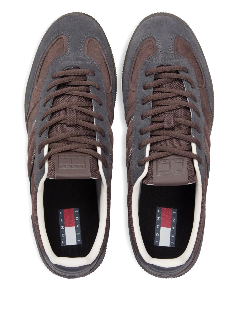 Tommy Jeans Sneakers met suède vlakken Bruin