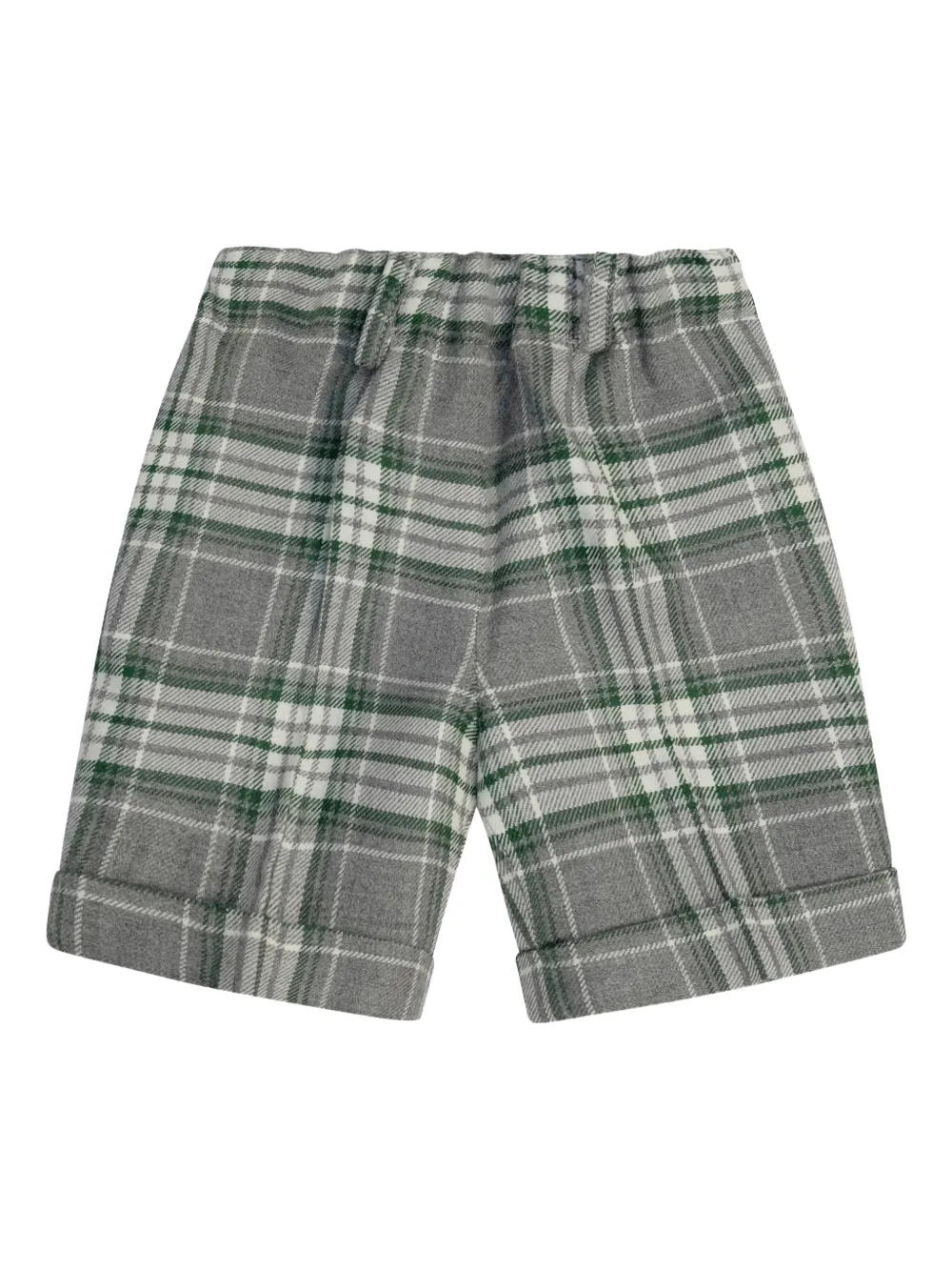PAIO CRIPPA tartan cuffed shorts - Grigio