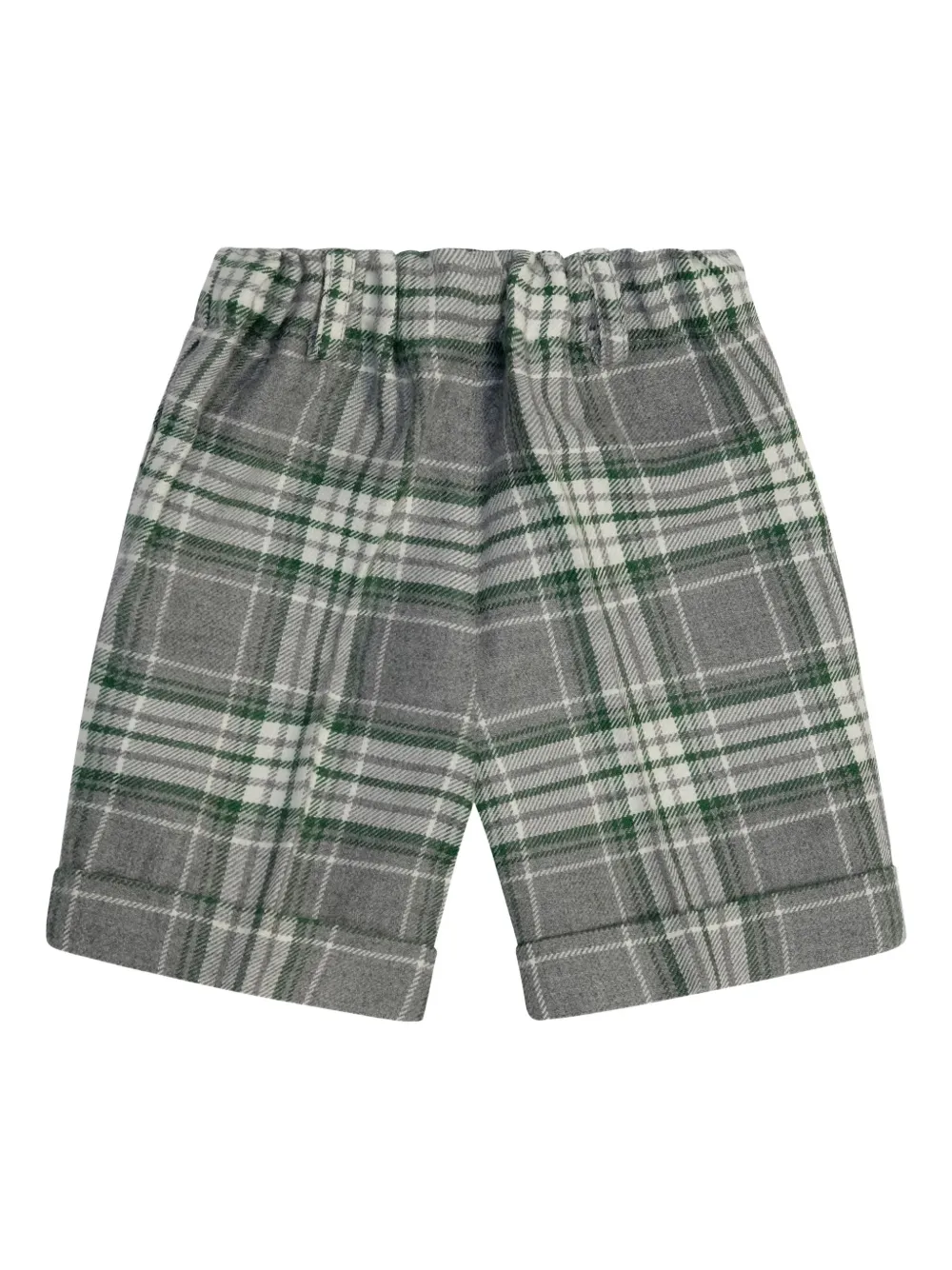 PAIO CRIPPA tartan cuffed shorts - Grijs