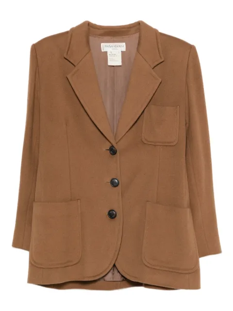 Saint Laurent Pre-Owned 1990s patch-pockets coat