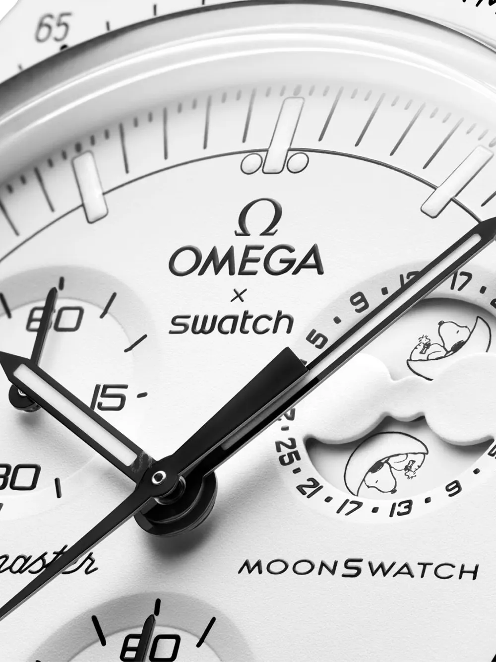 OMEGA xSwatch Moonswatch Mission to Moonphase 42mm watch - Wit