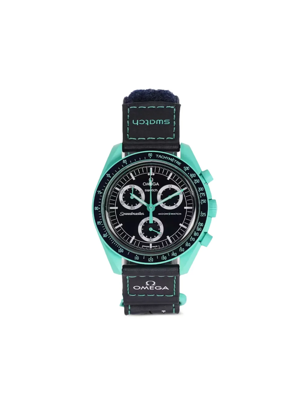 OMEGA xSwatch Moonswatch Mission on Earth 42mm watch - Nero