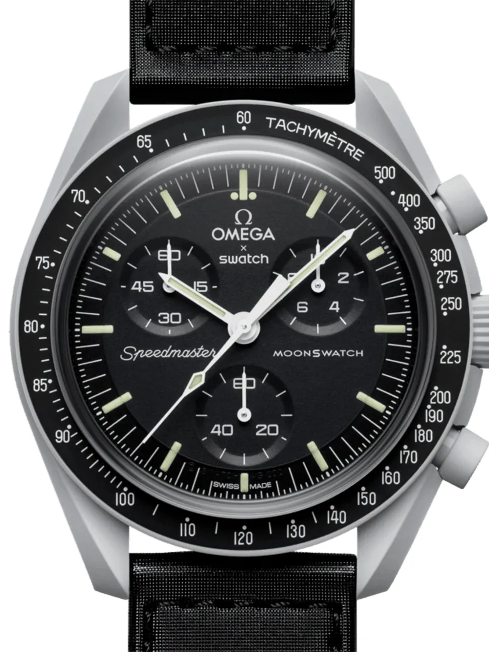 OMEGA xSwatch Moonswatch Mission to the Moon 42mm watch - Zwart