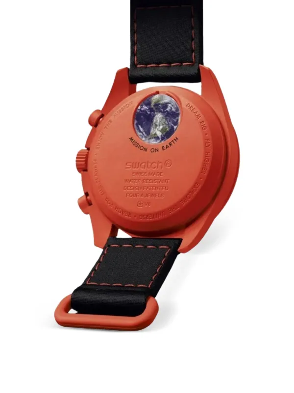 Swatch x Omega Mission On Earth Lava 42mm Watch | Black | FARFETCH