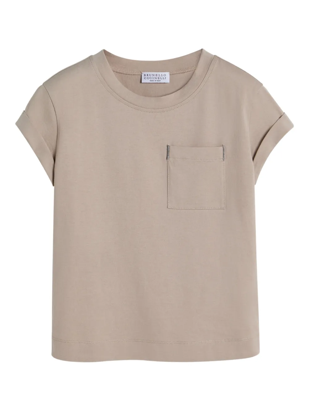 Brunello Cucinelli Kids T-shirt con taschino - Toni neutri
