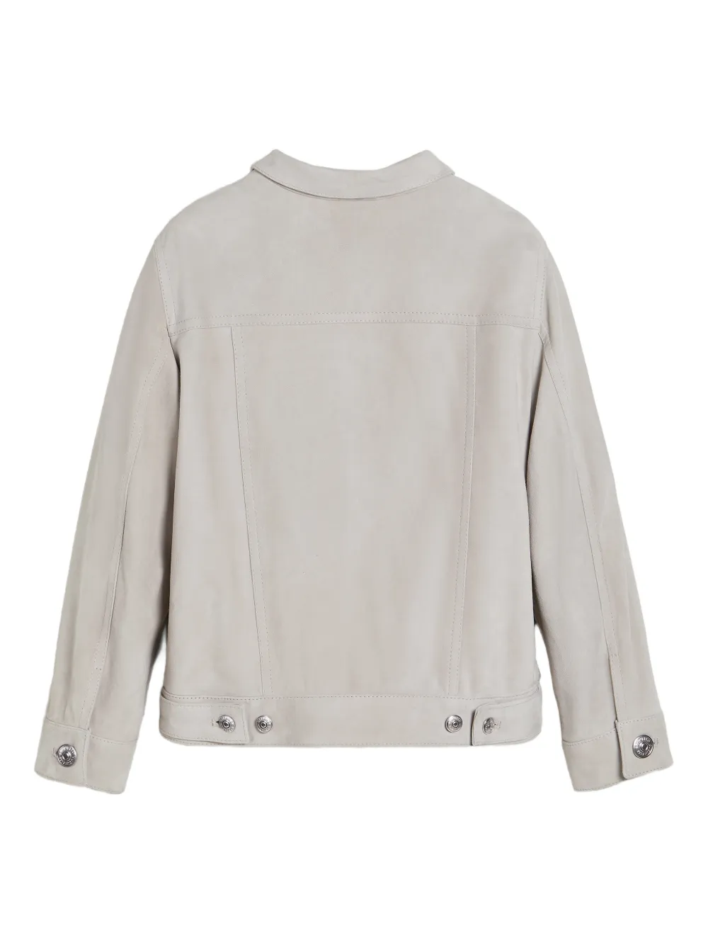  Brunello Cucinelli Kids Four-pocket Leather Jacket - Neutrals 