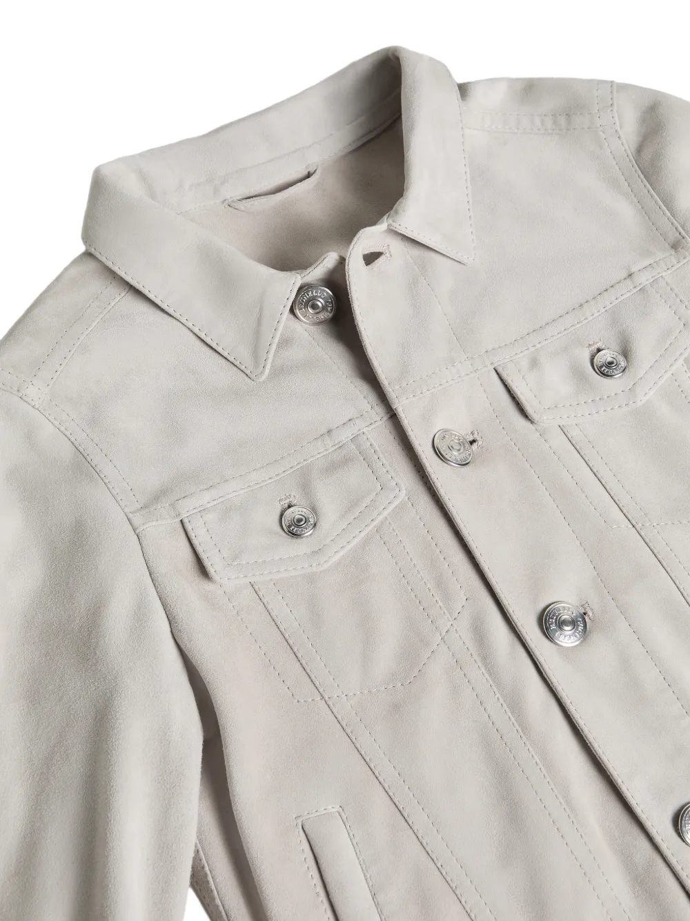  Brunello Cucinelli Kids Four-pocket Leather Jacket - Neutrals 
