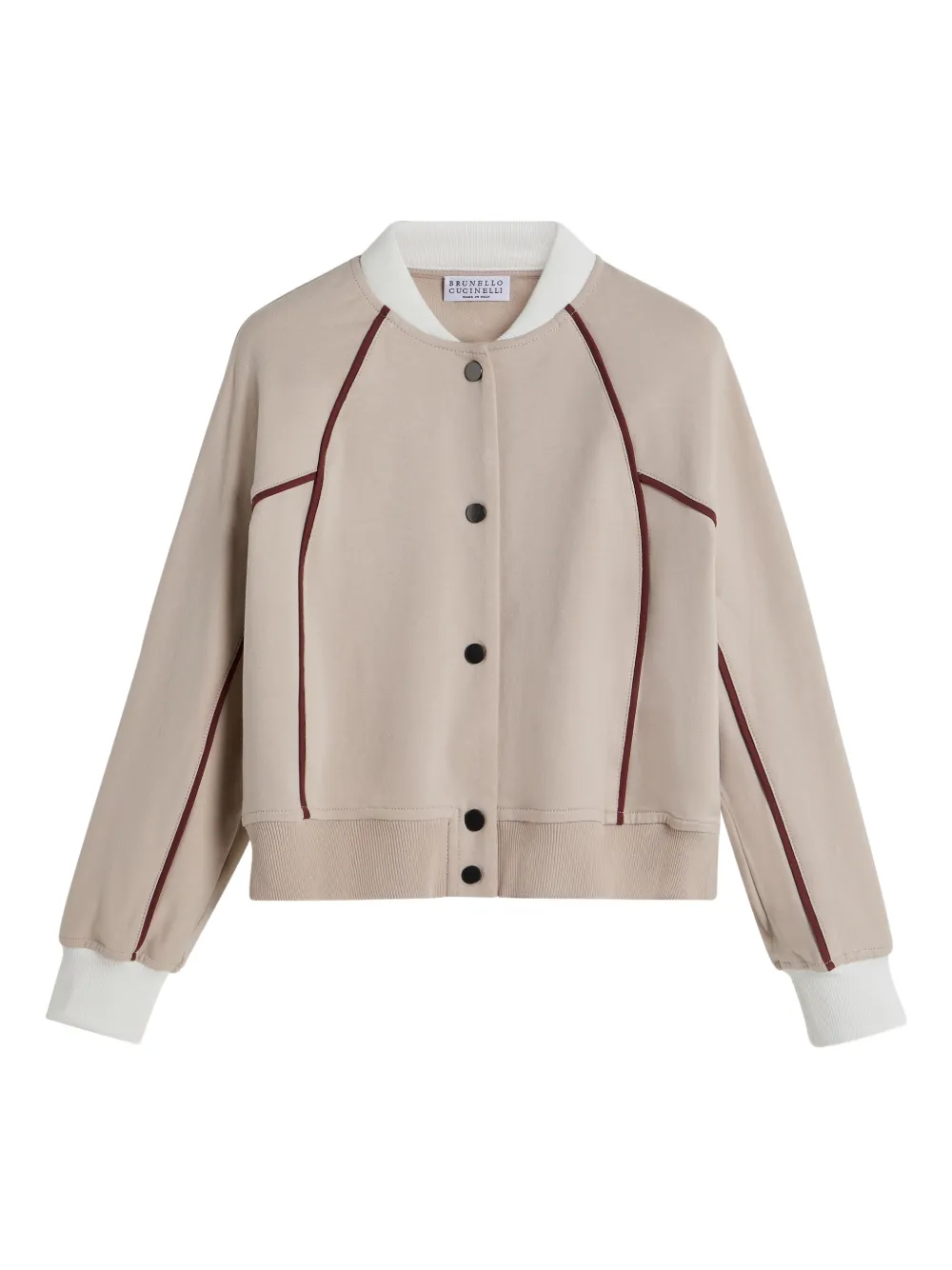 Brunello Cucinelli Kids Bomber con bottoni - Toni neutri