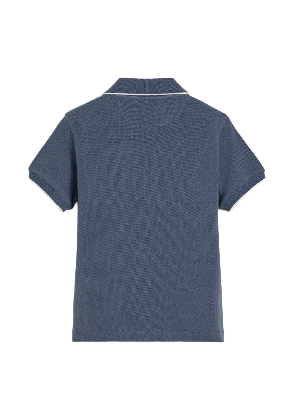  Brunello Cucinelli Kids Logo Polo Shirt - Blue 